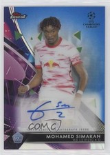 2021-22 Topps Finest UCL Blue Refractor 11/150 Mohamed Simakan #BA-SI Auto 1m1a