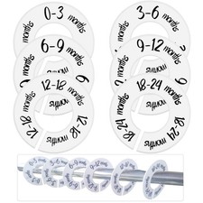 6-Piece Baby Closet Dividers, Unisex Baby Clothes Size Dividers,Nursery Close...
