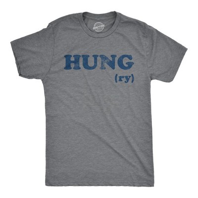 Mens Hungry T Shirt Funny Starving Eating Adult Humor  Joke Tee for Guys
