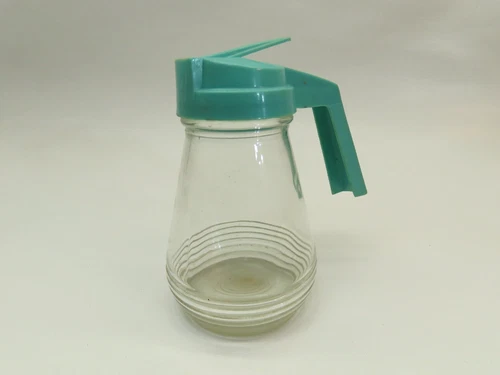 Vintage Federal Housewares Diner Style Syrup Dispenser Turquoise Lid Retro