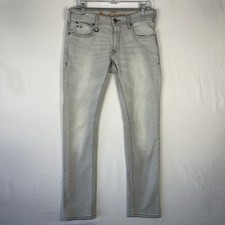 Wrangler Skander Men?s Jeans 32x32 Slim Fit Narrow Leg Low Rise Stretch Gray