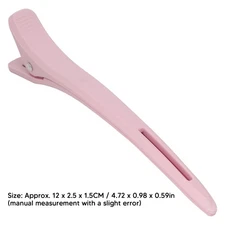 12Pcs Styling Hair Clips Slip  Pink Duck Bill Clips for Flat Ironing
