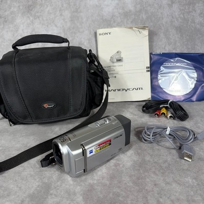 Sony Handycam DCR-SX40 Silver Digital Camcorder 4GB 60x Zoom Bundle Vtg WORKING