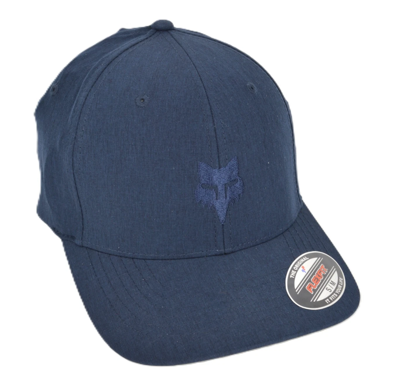 Fox Racing Men's Fox Head Flexfit Curve Bill Hat Navy Blue Size S/M New NWT