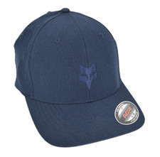 Fox Racing Men's Fox Head Flexfit Curve Bill Hat Navy Blue Size S/M New NWT