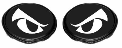 EMPI Light Covers 6'' Inch Round Black Vinyl with Eyes Pair  16-9148