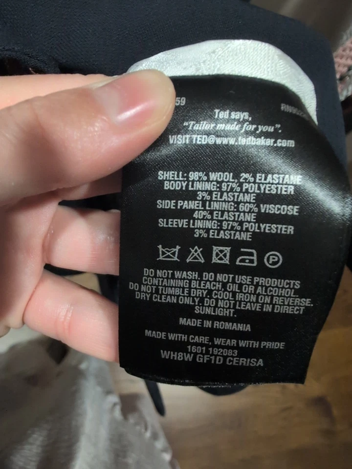 Women Red Baker London Blazer Navy Blue, Size 1, Used - Image 4 of 4