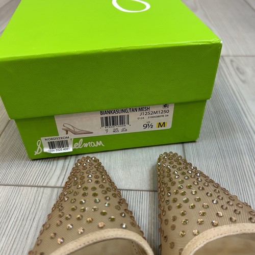 NEW Sam Edelman Bianka Mesh Slingback Heel Shoes Size 9.5 Crystals Pointed Toe - Picture 7 of 8