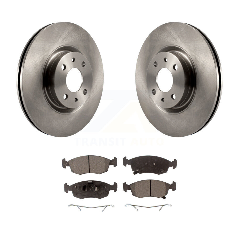 Front Disc Brake Rotors And Ceramic Pads Kit For Fiat 500 K8T-100679