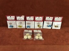 FIBRE CRAFT Lot of 6 Plastic Crystal Eyes Lot of 2 Wood Doll Heads NIP