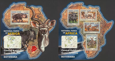 STC838 Sierra Leone 2016 MNH 2 Sheets High CV Wild Animals Fauna Africa ...