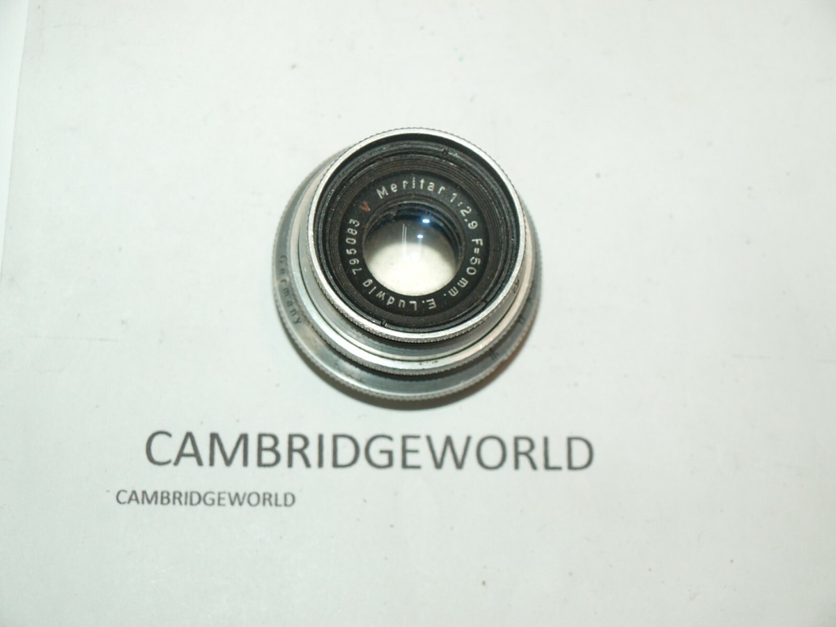 50mm F2.9 PRIME E.Ludwig Red V Meritar NORMAL LENS for Exakta