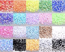 Jelly Rhinestones AB 3MM/SS12 QTY 1000-5000 Resin Flatback Round Bling NON HOTFX