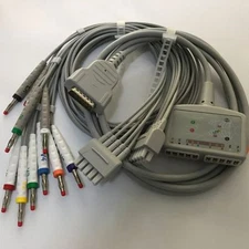1set GE Marquette 10 leads EKG Trunk cable plus leadswire banana4.0 AHA 