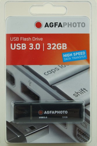 AGFA PHOTO USB 3.0 Stick 32GB High Speed Flash Drive "black" (10570) NEU 003-784 - Bild 1 von 5