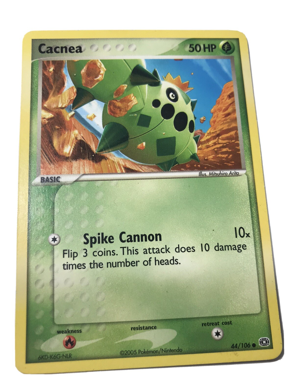 Pokemon Cacnea 44/106 EX Emerald Card NM Nintendo 2005