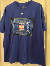 Majestic Ken Griffey Jr. Baseball Hall Of Fame 2016 Inductee Blue S/S  T-Shirt