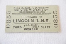 Holbeach to Lincoln LNER Railway Train Ticket