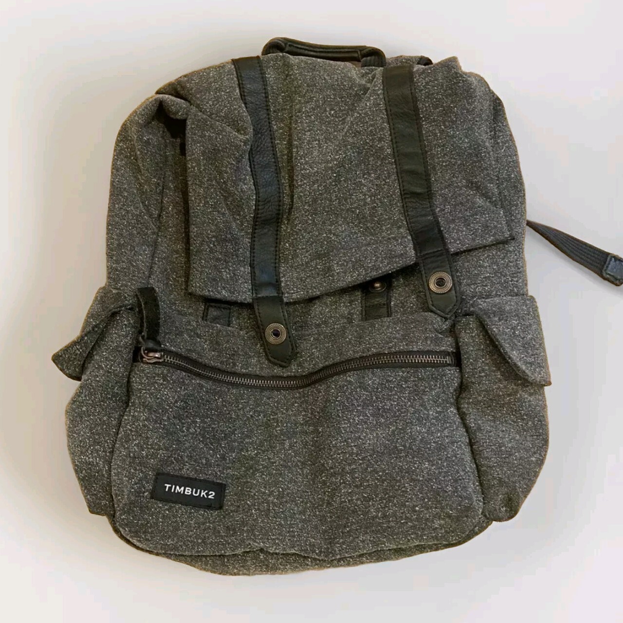 Timbuk2 Button Backpack Soft Shell Polyester Gray… - image 1
