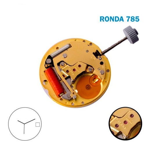 Ronda 785 3 Hands Quartz Watch Movement Date At 3 Quartz Movement Swiss Made - Picture 3 of 3