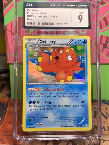 2015 Pokémon - Octillery Holo - XY: Breakthrough - CGC 9
