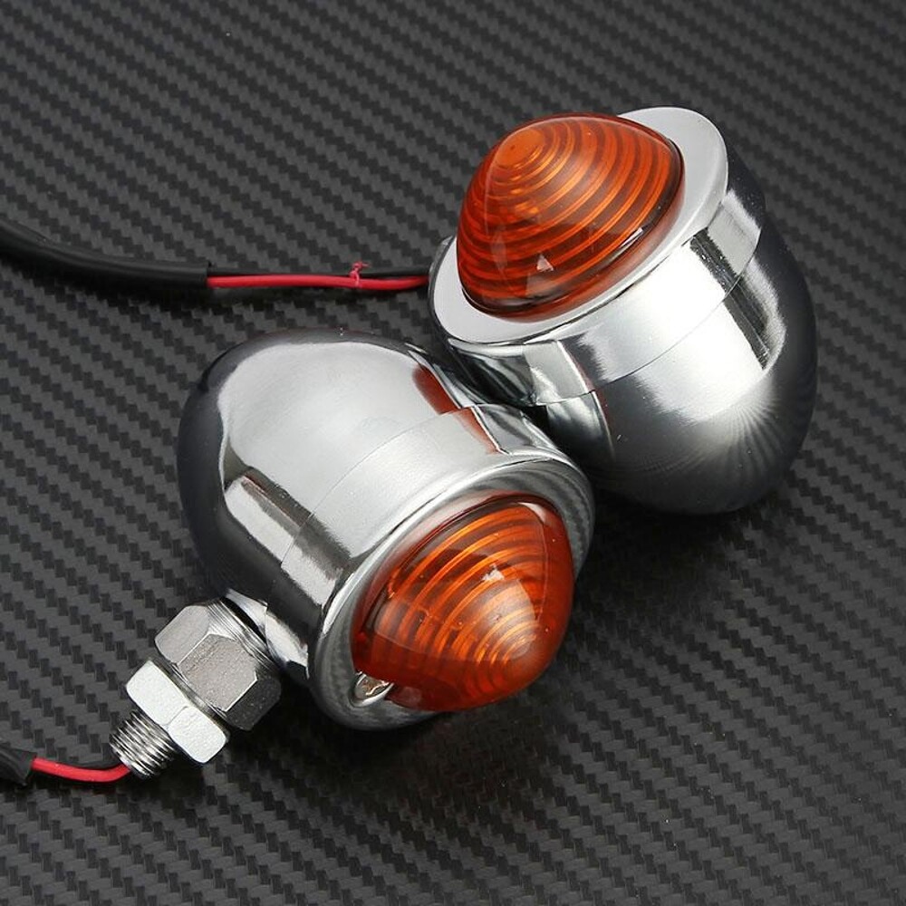 Pair Turn Signals Indicator Light Amber For Kawasaki Vulcan Nomad