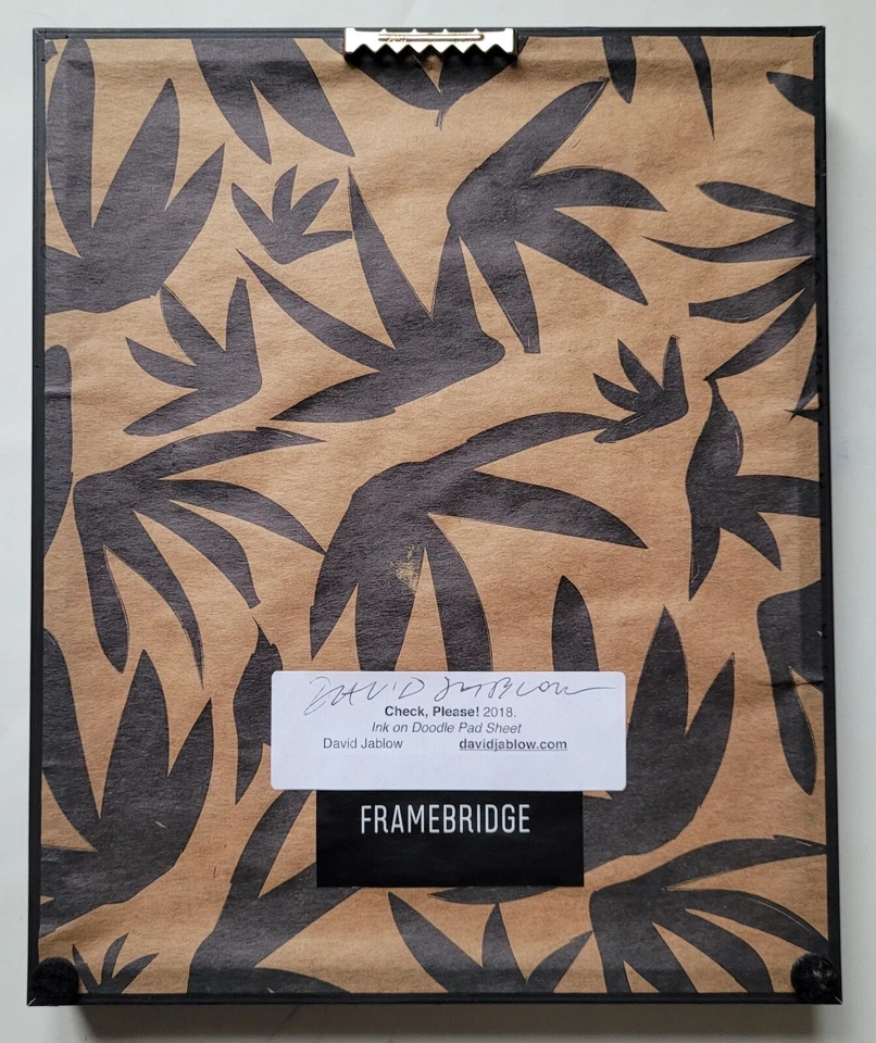 带框原始绘画检查,请! Ink on Paper 2018海报艺术花花公子流行 — 第 3/4 张图片