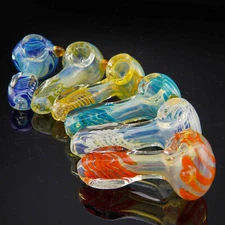 3 inch Handmade Mini Fumed Square Handle Smoking Bowl Glass Pipes - US Seller