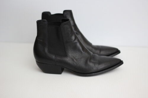 Saint Laurent Mens Theo 40 Chelsea Boot - Black Leather - Size 10US / 43  (V10) - Picture 1 of 9