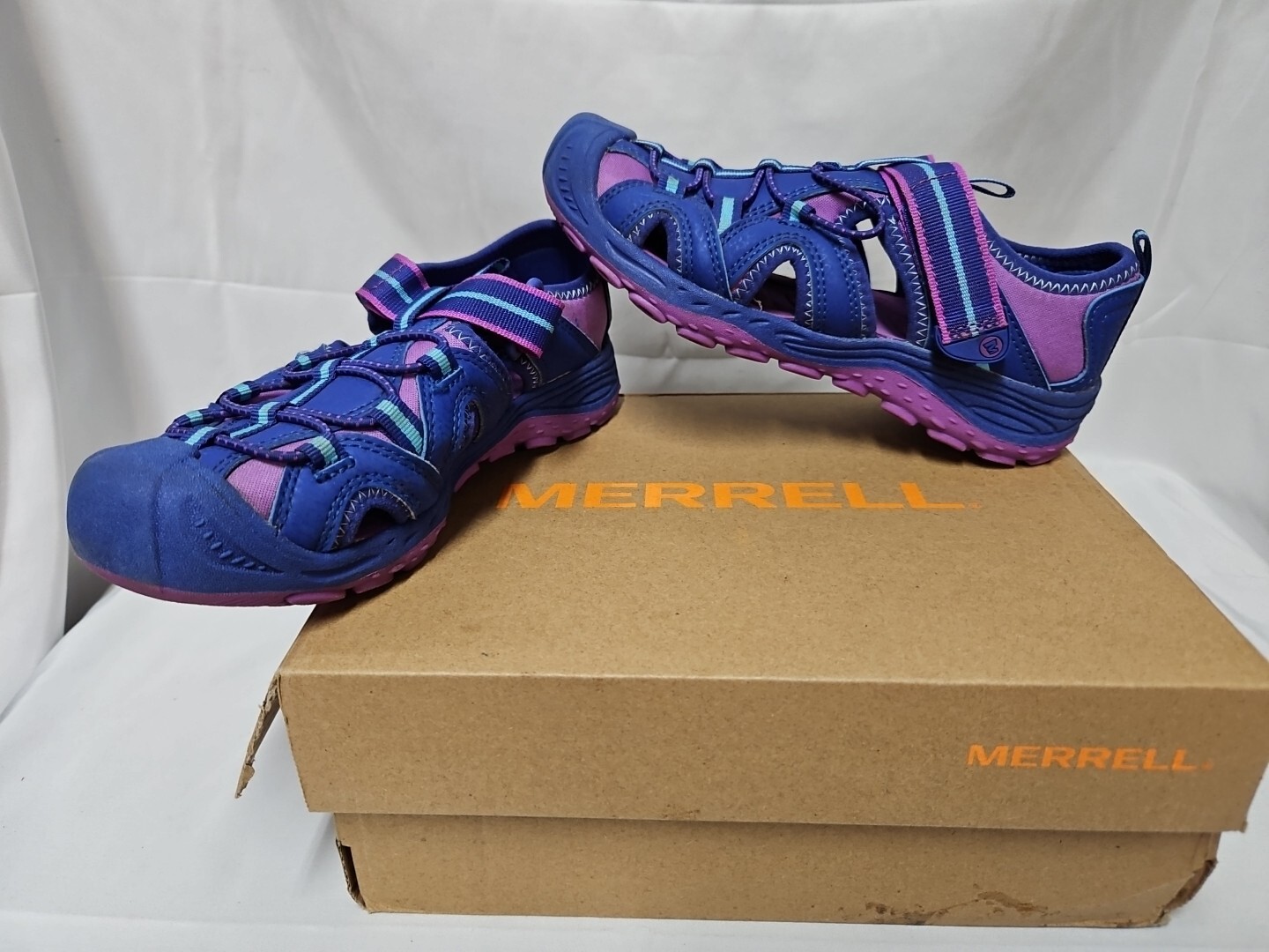 Merrell Hydro H2O sandali escursionisti bambini taglia 1M blu berry turchese escursionismo outdoor