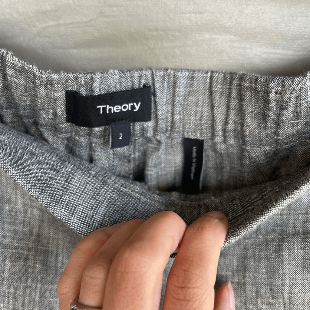 Theory Crunch Linen Basic Pull-On Pant - image 6