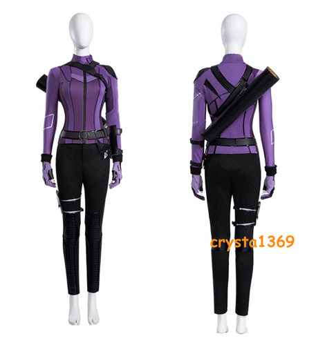 Female Hawkeye Costume Cosplay Kate Bishop Outfit Women Halloweewn Party Uniform - Picture 4 of 28