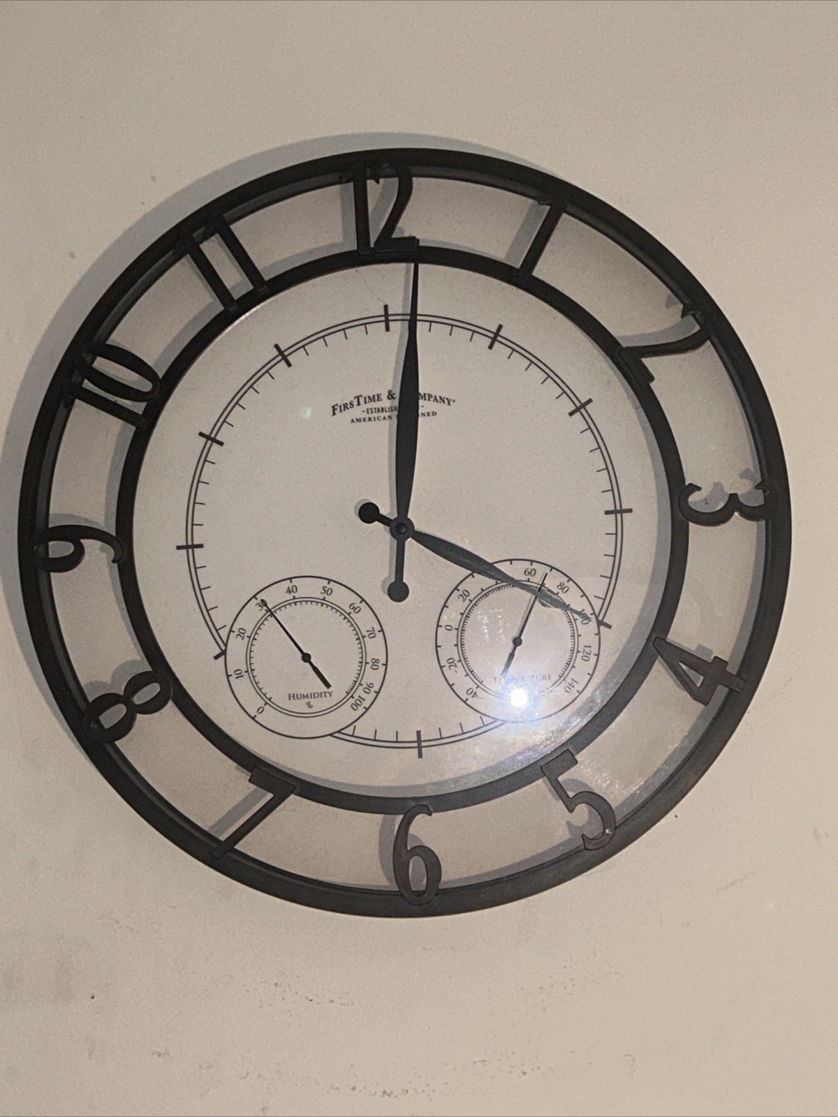 Cool Large Wall Clock First Time and Company 18" Diameter