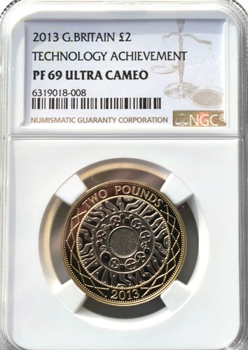 2013 £2 Two Pound Celtic Technology PROOF NGC PF69 Great Britain 