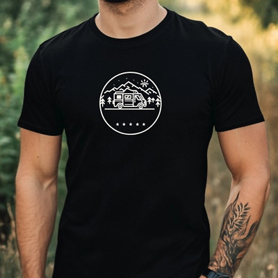 Herren T-Shirt Van Life Camper Adventure Motiv Baumwolle Größe XS bis 5XL