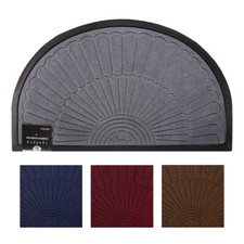 Doormat Rubber Entrance Non-slip Short Hair Fancy Blue Grey Edge