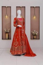 Embroidered Chiffon Long Anarkali Dress  size Large Available.