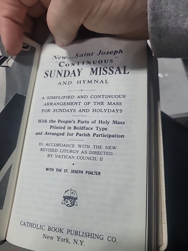 St. Joseph Daily Missal 1966 Catholic Book Publishing New York White Leather - Picture 10 of 11