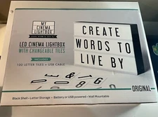 New My Cinema Lightbox The Original LED Marquee Light Box 100 changeable Letters