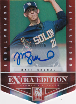 2012 Elite Extra Edition Signature Aspirations #16 Matt Smoral Auto /100 - NM