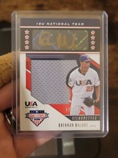 Brennan Malone 2019 Stars And Stripes Silhouettes Black Gold Jersey Auto /54 SP