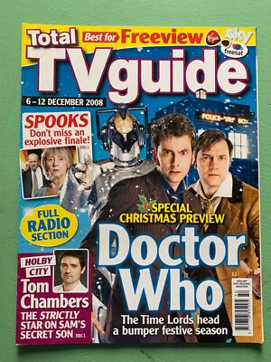 TOTAL TV GUIDE mag 6-Dec-2008 DOCTOR WHO Kate Walsh Tom Chambers David Tennant