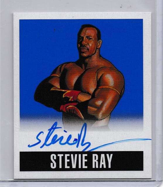Stevie Ray 2014 Leaf Originals Wrestling Alternate Art Blue Autograph 04/10 ASR1