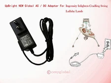 6V AC Adapter For Ingenuity Inlighten Cradling Swing Lullaby Lamb Power Charger