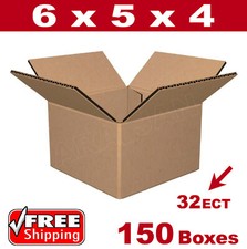 150 - 6x5x4 Cardboard Boxes Mailing Packing Shipping Box 32ECT Corrugated Carton