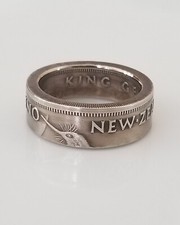 New Zealand Coin Ring New Zealand One Florin Ring Unique Gift Travel Gift