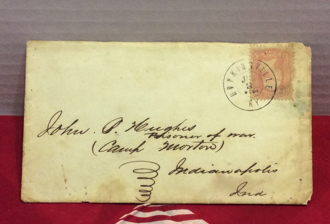 1863 Letter,Envelope & Stamp To Prisoner Of War At Camp Morton From KY eBay