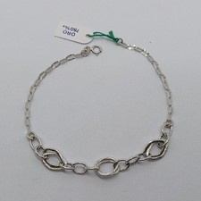 BRACCIALE DA DONNA A MAGLIA IN ORO BIANCO  18KT 2,25 GR. (8526)