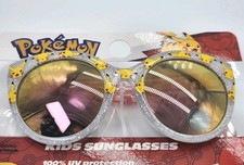 KID'S Sunglasses POKEMAN Pikachu Glitter Pink Mirrored UV PROTECTIVE/IMPACT...
