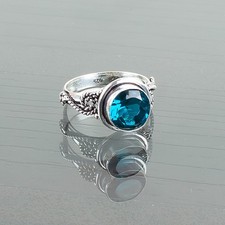 Apatite Gemstone 925 Sterling Silver Ring Handmade Jewelry Ring For Gift